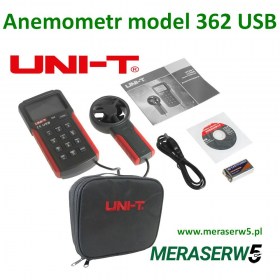 Anemometr model 362 USB zakres dostawy